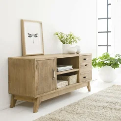 Meuble Tv<Made in Meubles Meuble TV en bois de sapin 112 cm Natural