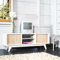Meuble Tv<Made in Meubles Meuble TV en bois effet patiné Clémentine
