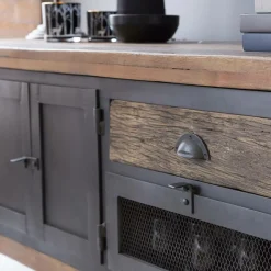 Meuble Tv<Made in Meubles Meuble TV en bois recyclé et métal Hector