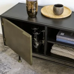 Meuble Tv<Made in Meubles Meuble TV en laiton et métal Janelle