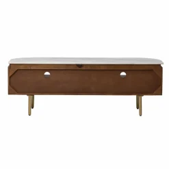 Meuble Tv<Made in Meubles Meuble TV en marbre et bois de manguier Sienne