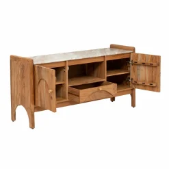 Meuble Tv<Made in Meubles Meuble TV en marbre et bois d'acacia Calix