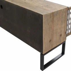 Meuble Tv<Made in Meubles Meuble TV en sapin et métal noir Elise