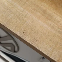 Meuble Tv<Made in Meubles Meuble TV noir avec plateau en bois de manguier Combi