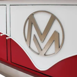 Meuble Tv<Made in Meubles Meuble TV rouge avec plateau en bois de manguier Combi