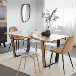 Miroir|Décoration<Made in Meubles Miroir abstrait en bois de manguier foncé Marley