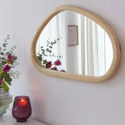 Miroir|Décoration<Made in Meubles Miroir abstrait en bois de manguier clair Marley