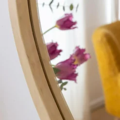 Miroir|Décoration<Made in Meubles Miroir abstrait en bois de manguier clair Marley