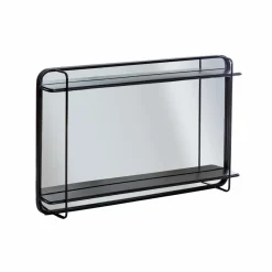 Miroir|Décoration<Made in Meubles Miroir avec étagère en bois et métal Jill