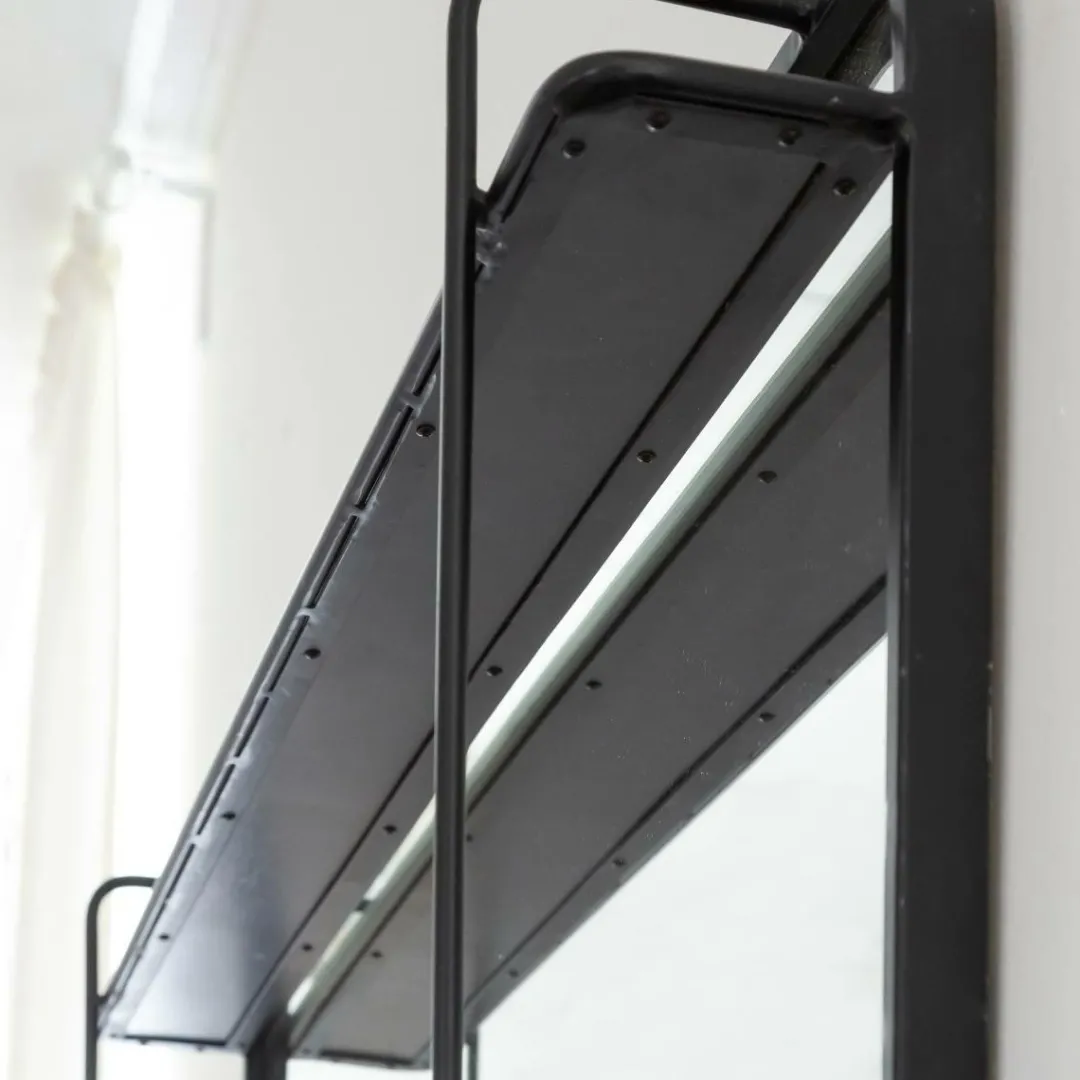 Miroir|Décoration<Made in Meubles Miroir avec étagère en bois et métal Jill