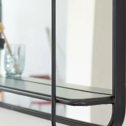 Miroir|Décoration<Made in Meubles Miroir avec étagère en bois et métal Jill