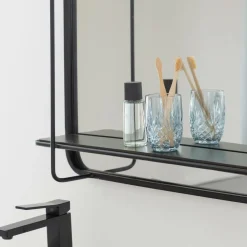 Miroir|Décoration<Made in Meubles Miroir avec étagère en bois et métal Jill