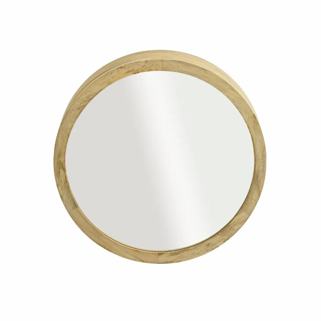 Miroir<Made in Meubles Miroir avec étagères en bois de manguier clair Juliet