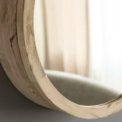 Miroir<Made in Meubles Miroir avec étagères en bois de manguier clair Juliet