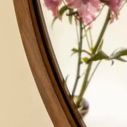 Miroir|Décoration<Made in Meubles Miroir avec étagères en bois de manguier foncé Remick