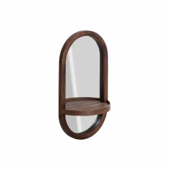 Miroir|Décoration<Made in Meubles Miroir ovale avec étagère en bois de manguier Marley