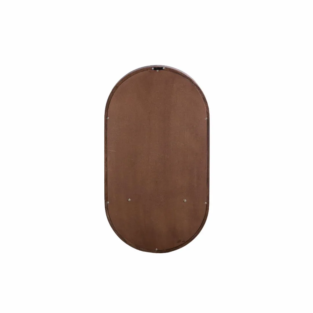 Miroir|Décoration<Made in Meubles Miroir ovale avec étagère en bois de manguier Marley