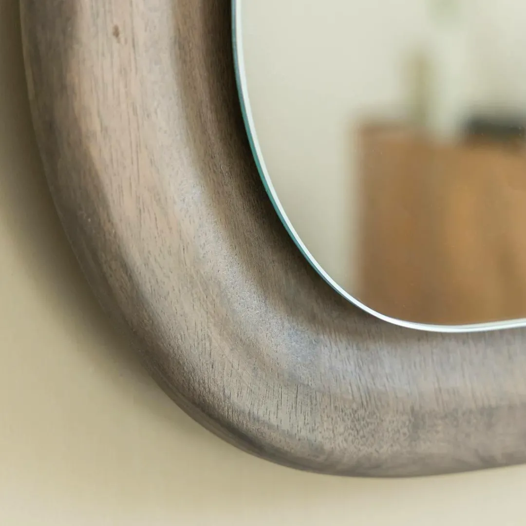 Miroir|Décoration<Made in Meubles Miroir ovale en bois de manguier Marley