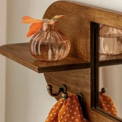 Miroir|Décoration<Made in Meubles Miroir ovale en bois de manguier foncé Remick