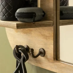 Miroir|Décoration<Made in Meubles Miroir ovale en bois de manguier clair Juliet