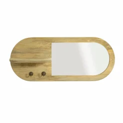 Miroir|Décoration<Made in Meubles Miroir ovale en bois de manguier clair Juliet