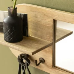 Miroir|Décoration<Made in Meubles Miroir ovale en bois de manguier clair Juliet