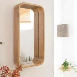 Miroir|Décoration<Made in Meubles Miroir rectangulaire en bois de manguier Domi
