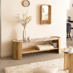 Miroir|Décoration<Made in Meubles Miroir rectangulaire en bois de manguier Domi