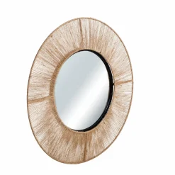 Miroir|Décoration<Made in Meubles Miroir rond en métal et jute Adda