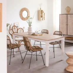 Miroir|Décoration<Made in Meubles Miroir rond en métal et jute Adda