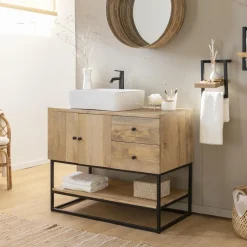 Miroir|Décoration<Made in Meubles Miroir rond en rotin Rattan