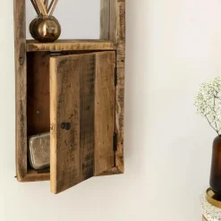 Miroir|Décoration<Made in Meubles Miroir vertical style porte en bois recyclé Vicky