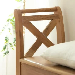 Banc<Made in Meubles Petit banc en bois d'acacia Isolde