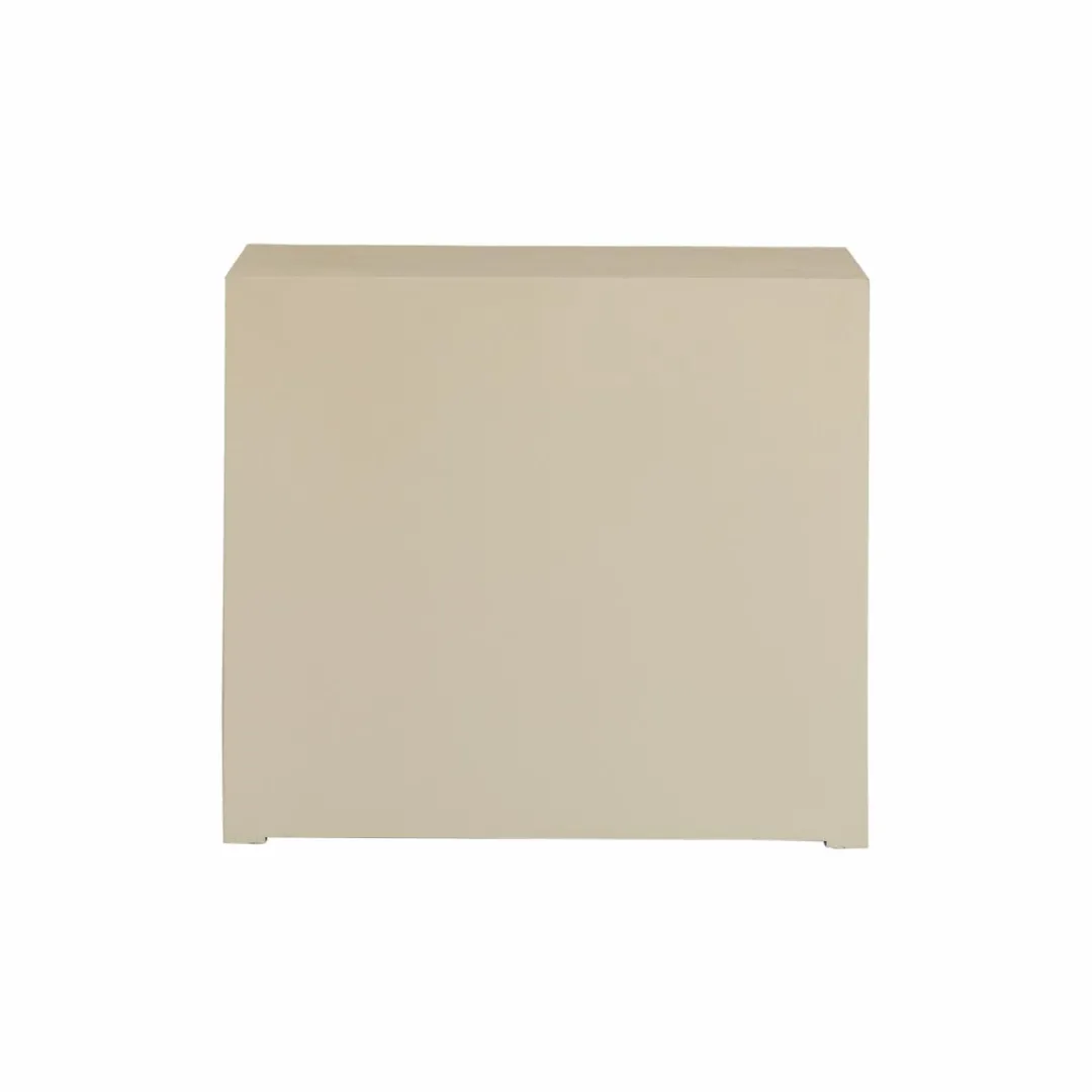 Buffet<Made in Meubles Petit buffet 2 portes en bois effet béton et bois recyclé Dalva