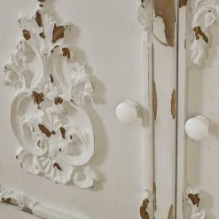 Buffet<Made in Meubles Petit buffet blanc en pin massif brossé Bastille