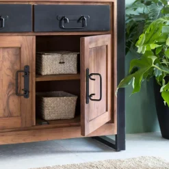 Buffet<Made in Meubles Petit buffet en bois d'acacia 100 cm Havana