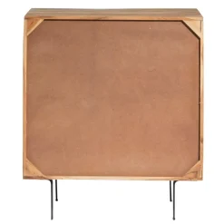 Buffet<Made in Meubles Petit buffet en bois d'acacia et pierre Côme