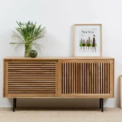 Buffet<Made in Meubles Petit buffet en bois d'acacia Salta