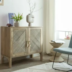 Buffet<Made in Meubles Petit buffet en bois de manguier Indiana