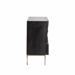 Buffet<Made in Meubles Petit buffet en bois de manguier noir Tristan