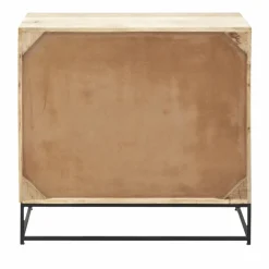 Buffet<Made in Meubles Petit buffet en bois de manguier et cannage Rim