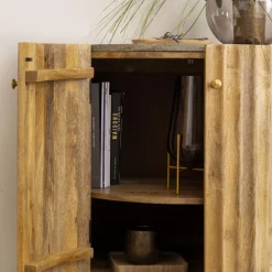 Buffet<Made in Meubles Petit buffet en bois de manguier et terrazzo Bao