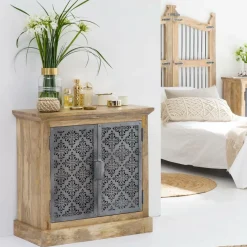 Buffet<Made in Meubles Petit buffet en bois de manguier Sahara