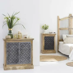 Buffet<Made in Meubles Petit buffet en bois de manguier Sahara