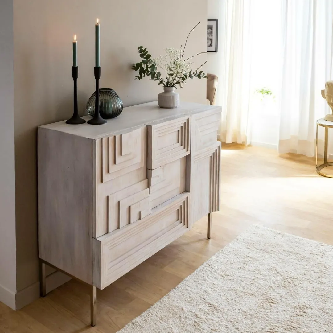 Buffet<Made in Meubles Petit buffet en bois de manguier Tristan