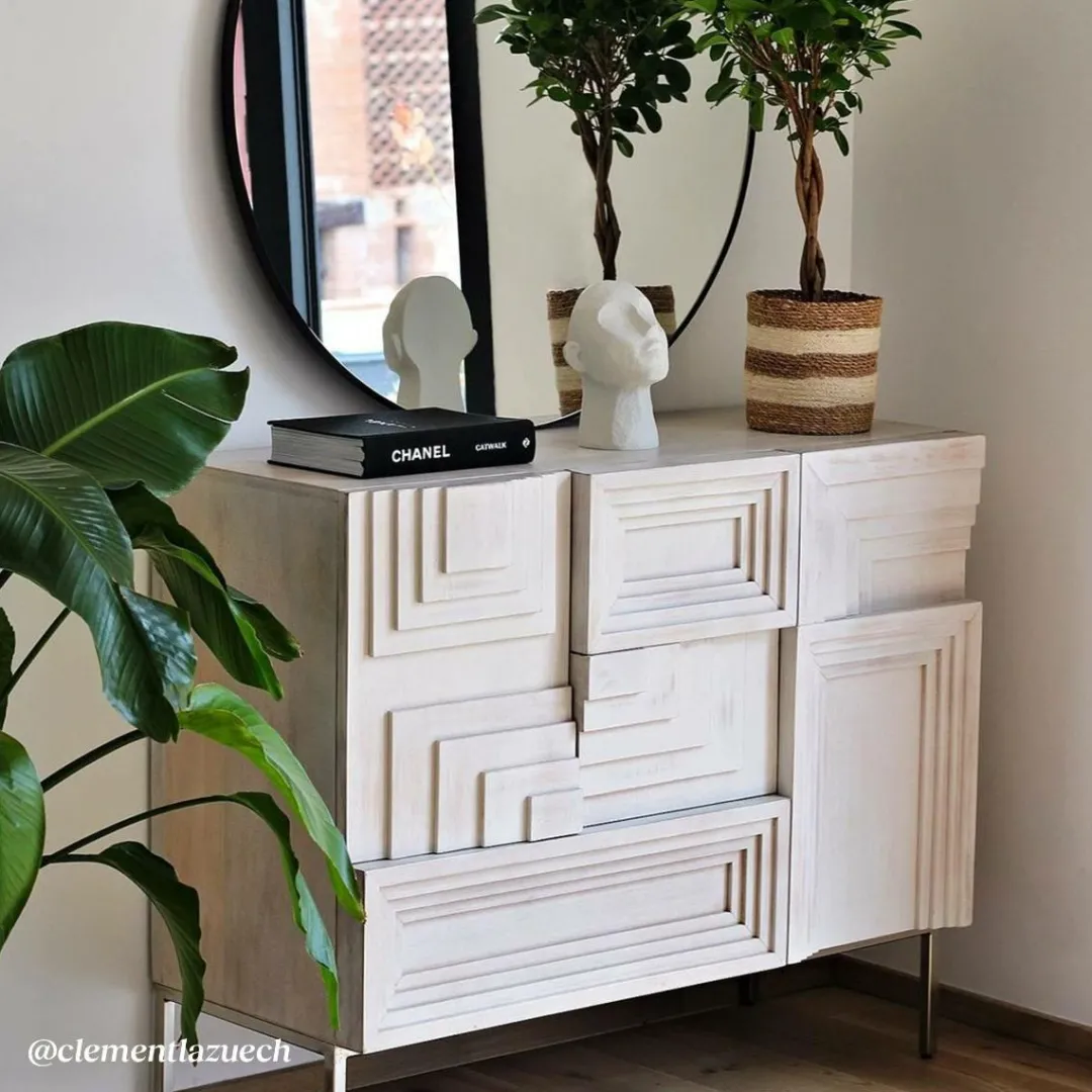 Buffet<Made in Meubles Petit buffet en bois de manguier Tristan