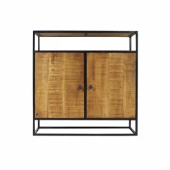 Buffet<Made in Meubles Petit buffet en métal et bois de manguier Marcel