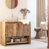 Meuble Sous Vasque<Made in Meubles Petit meuble sous vasque en bois recyclé Naël