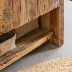 Meuble Sous Vasque<Made in Meubles Petit meuble sous vasque en bois recyclé Naël