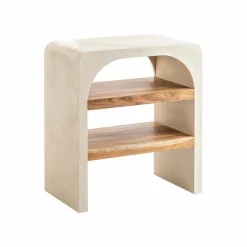 Meuble Sous Vasque<Made in Meubles Petit meuble sous vasque en bois effet béton et bois d'acacia Dalva